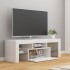 Mueble de TV con luces LED blanco brillante 120x35x40