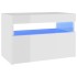 Mueble de TV con luces LED blanco brillante 60x35x40