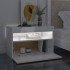 Mueble de TV con luces LED blanco brillante 60x35x40