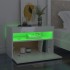 Mueble de TV con luces LED blanco brillante 60x35x40