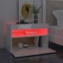 Mueble de TV con luces LED blanco brillante 60x35x40