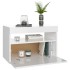 Mueble de TV con luces LED blanco brillante 60x35x40