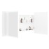 Armario espejo de baño con luz LED acrílico blanco 90x12x45