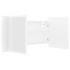 Armario espejo de baño con luz LED acrílico blanco 90x12x45