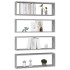 Estante de pared 4 uds contrachapado gris hormigón