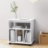 Armario ruedas madera contrachapada blanco brillante