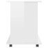 Armario ruedas madera contrachapada blanco brillante