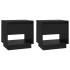 Mesitas de noche 2 uds madera contrachapada negro 45x34x44