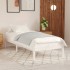 Estructura de cama individual sin colchón madera maciza