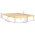 Estructura de cama doble sin colchón madera