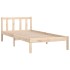 Estructura de cama sin colchón madera maciza 100x200