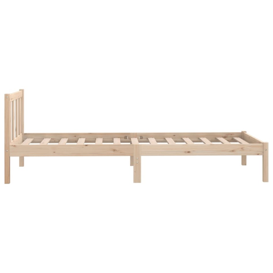 Estructura de cama sin colchón madera maciza 100x200