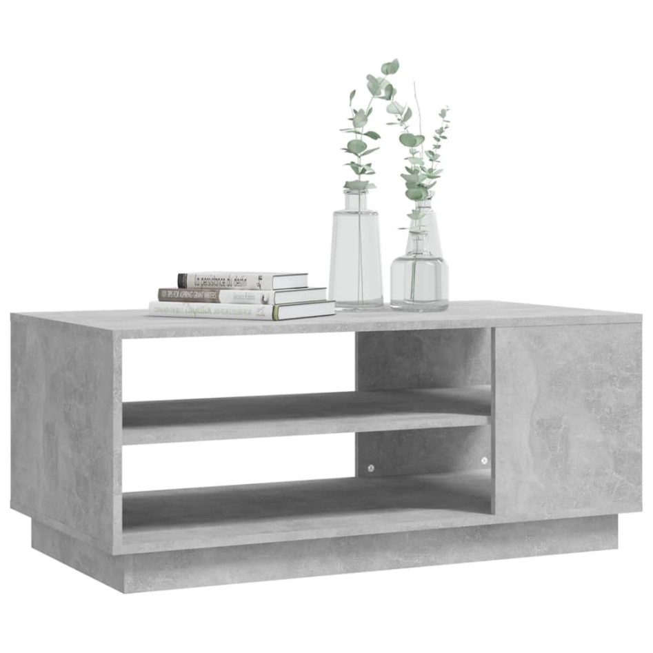 Mesa de centro madera de ingeniería gris hormigón 102x55x43