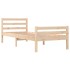 Estructura de cama sin colchón madera maciza 100x200