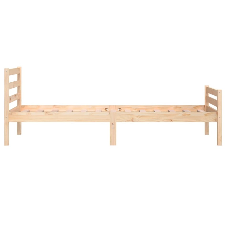 Estructura de cama sin colchón madera maciza 100x200