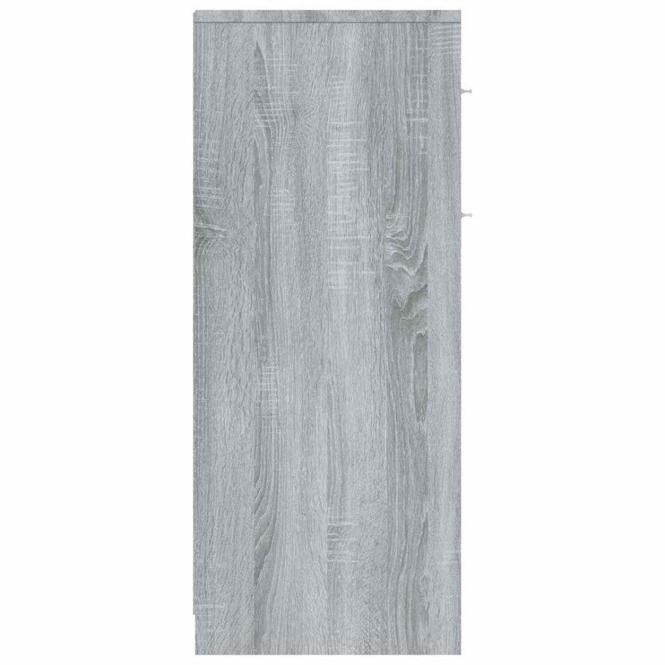 Armario de baño madera contrachapada gris Sonoma 60x33x80
