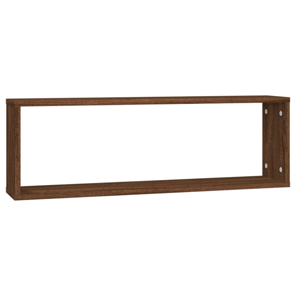 Estante cúbico de pared 4 uds madera roble marrón