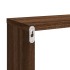 Estante cúbico de pared 4 uds madera roble marrón