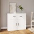 Aparador de madera contrachapada blanco 80x33x70