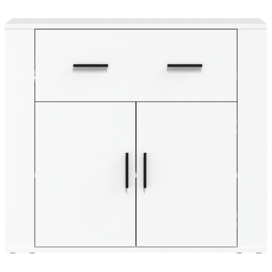 Aparador de madera contrachapada blanco 80x33x70