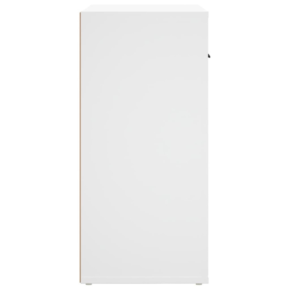 Aparador de madera contrachapada blanco 80x33x70