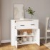 Aparador de madera contrachapada blanco 80x33x70