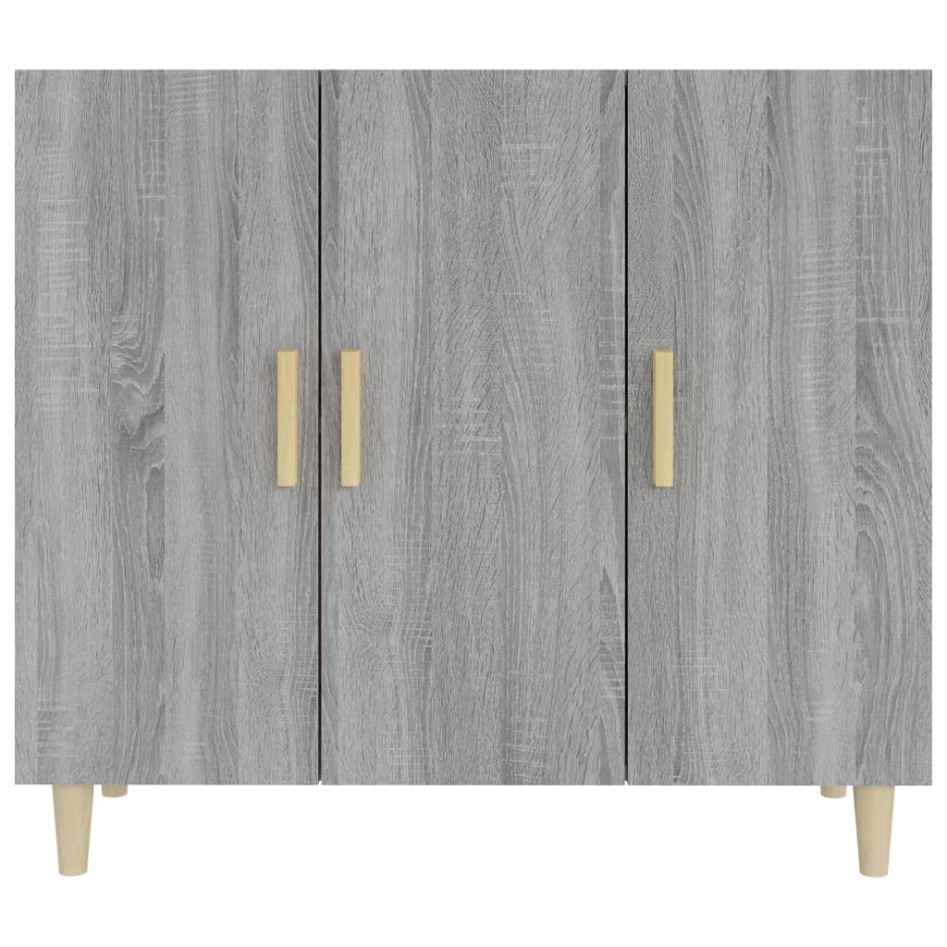 Aparador de madera de ingeniería gris Sonoma 90x34x80