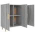 Aparador de madera de ingeniería gris Sonoma 90x34x80