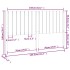 Cabecero de cama madera maciza de pino 165,5x4x100