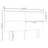 Cabecero de cama madera maciza de pino blanco 154x6x82,5