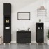 Armario de baño madera contrachapada negro 30x30x190