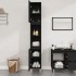 Armario de baño madera contrachapada negro 30x30x190