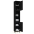 Armario de baño madera contrachapada negro 30x30x190