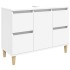 Armario para lavabo madera contrachapada blanco 80x33x60