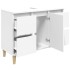 Armario para lavabo madera contrachapada blanco 80x33x60