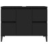 Armario para lavabo madera contrachapada negro 80x33x60