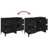 Armario para lavabo madera contrachapada negro 80x33x60