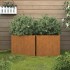 Jardineras 2 unidades acero corten 42x40x39