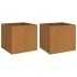 Jardineras 2 unidades acero corten 42x40x39