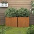 Jardineras 2 unidades acero corten 49x47x46