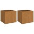 Jardineras 2 unidades acero corten 49x47x46
