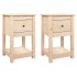 Mesitas de noche 2 uds madera maciza de pino 40x35x61,5