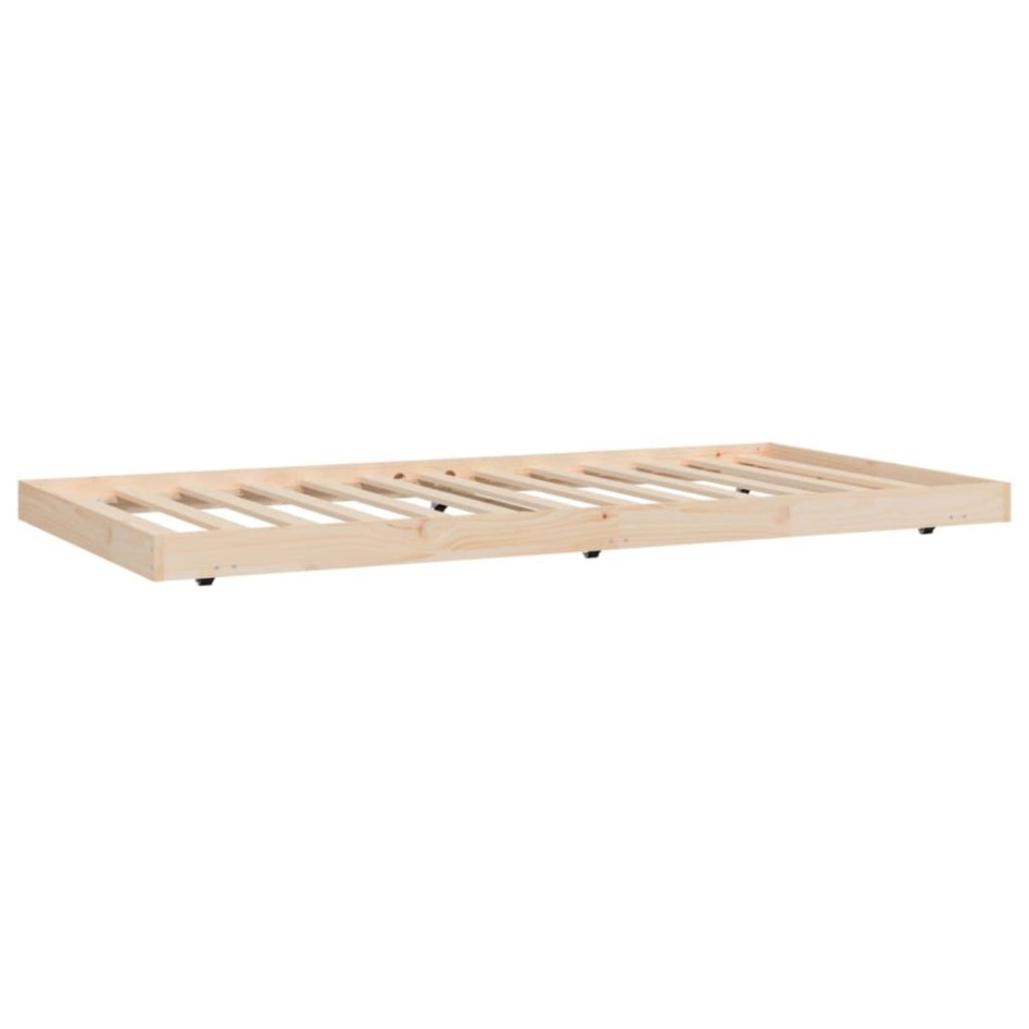 Estructura de cama sin colchón madera maciza de pino 80x200