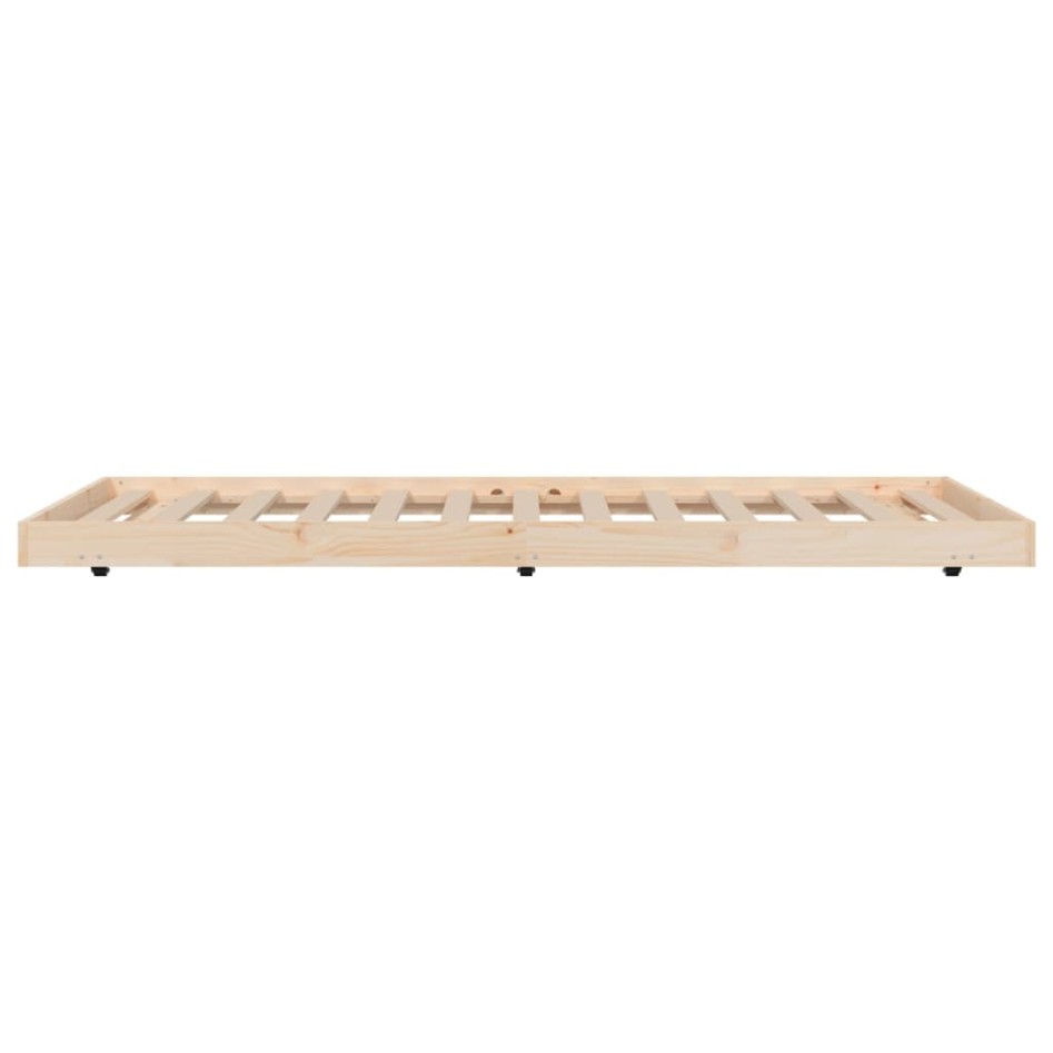 Estructura de cama sin colchón madera maciza de pino 80x200