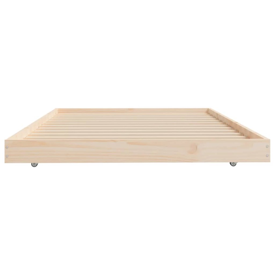 Estructura de cama sin colchón madera maciza de pino 80x200