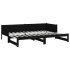 Sofá cama extraíble madera maciza de pino negro 2x(80x200)
