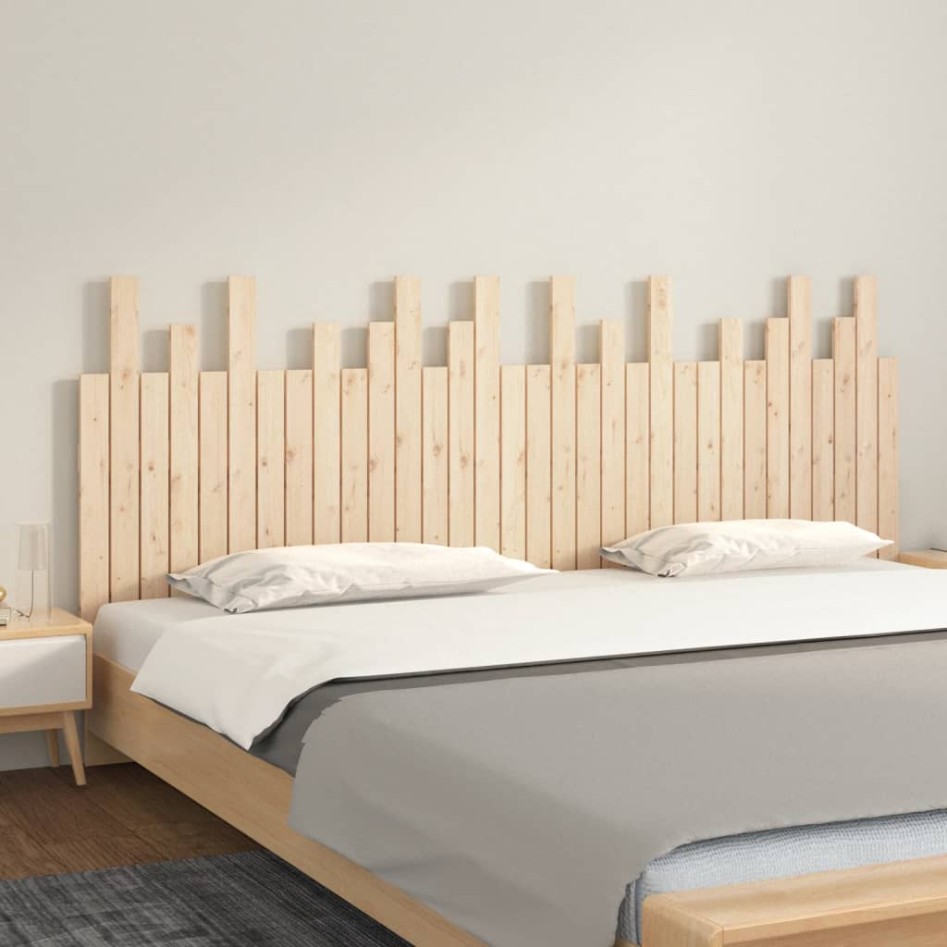Cabecero de cama de pared madera maciza de pino 204x3x80