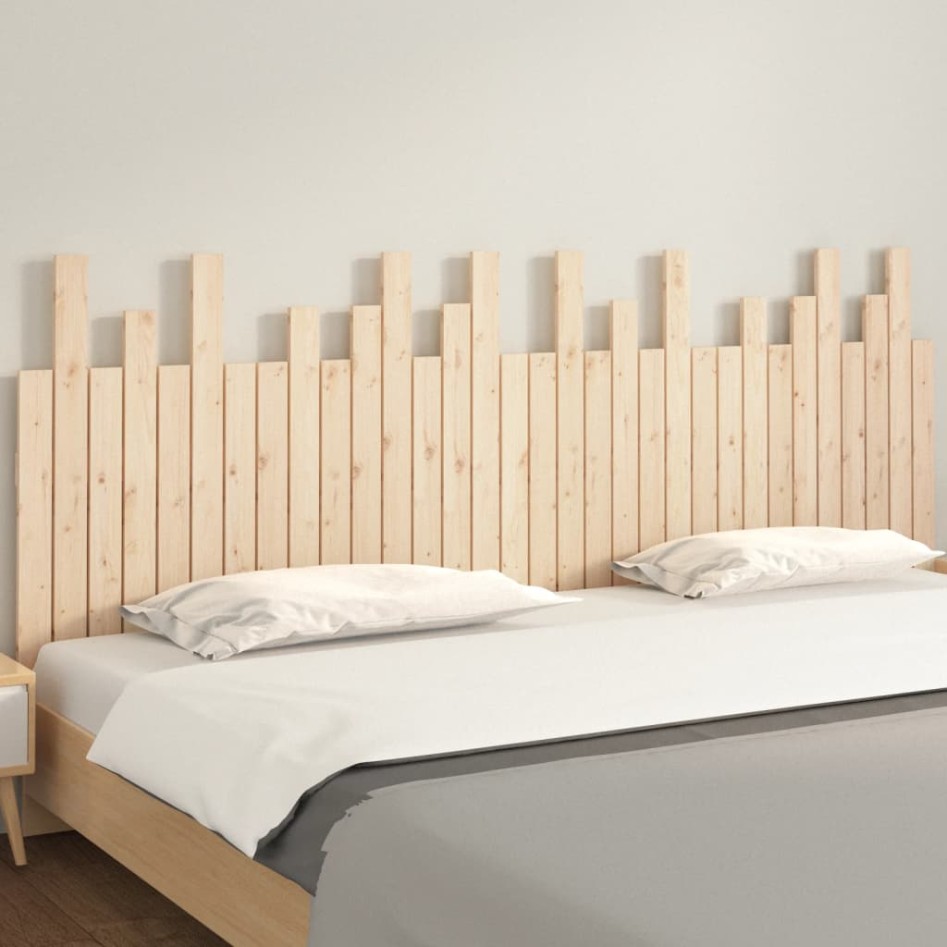 Cabecero de cama de pared madera maciza de pino 204x3x80