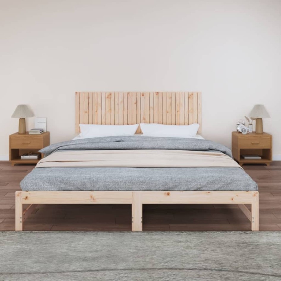 Cabecero de cama de pared madera maciza de pino 185x3x60