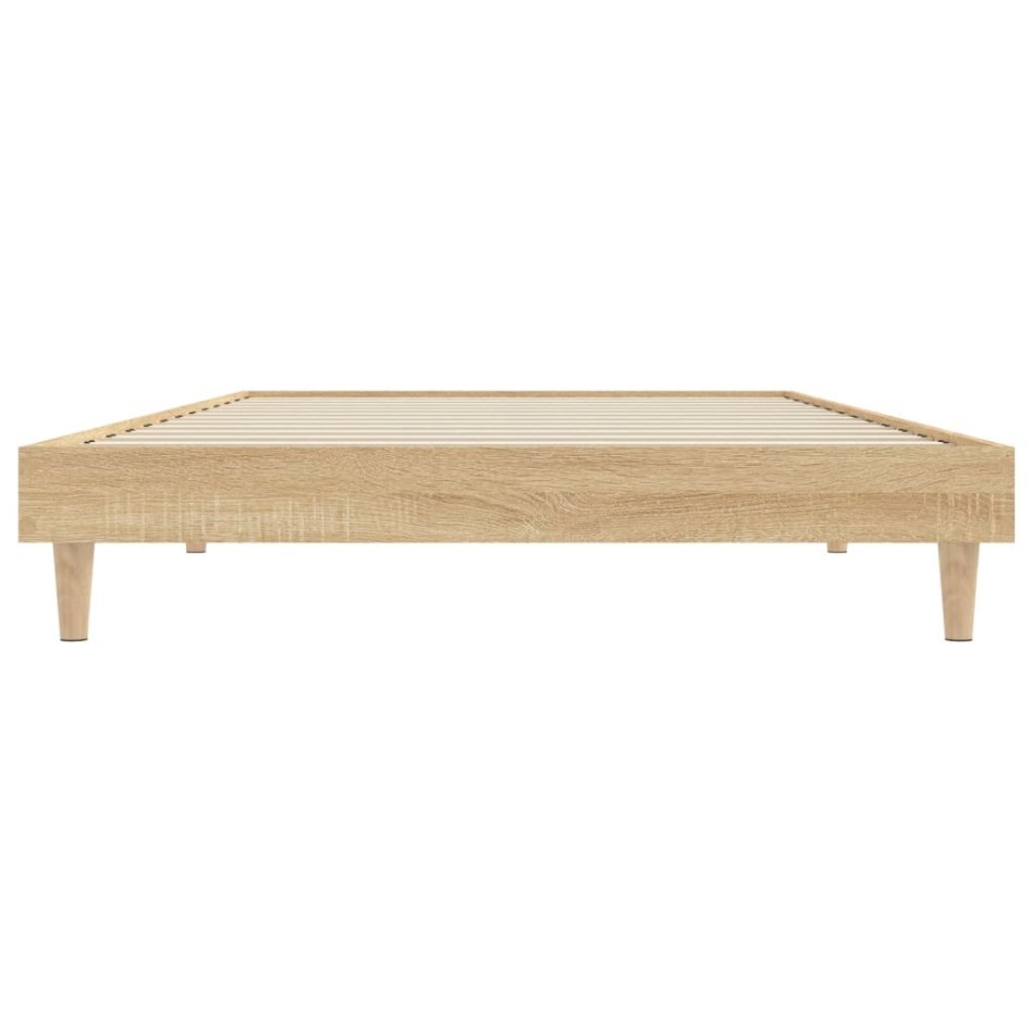Estructura de cama sin colchón madera roble Sonoma 100x200
